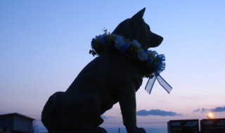 ＪＲ奥羽本線大館駅前　忠犬ハチ公像